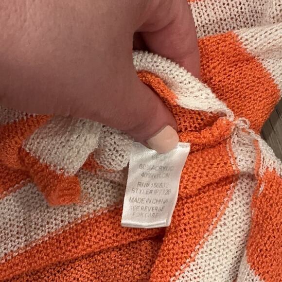 BiBi American Flag Sheer Short Sleeve Sweater July 4th Patriotic Size Medium - Picture 5 of 8